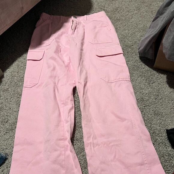 Zara bubblegum pink cargo jeans 6 - Picture 2 of 10